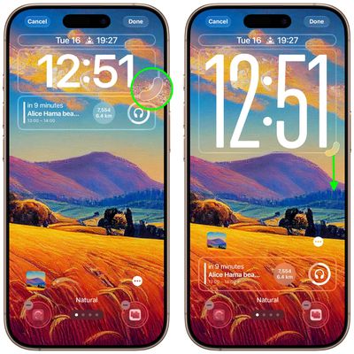 Reloj de la pantalla de bloqueo de reszado iOS