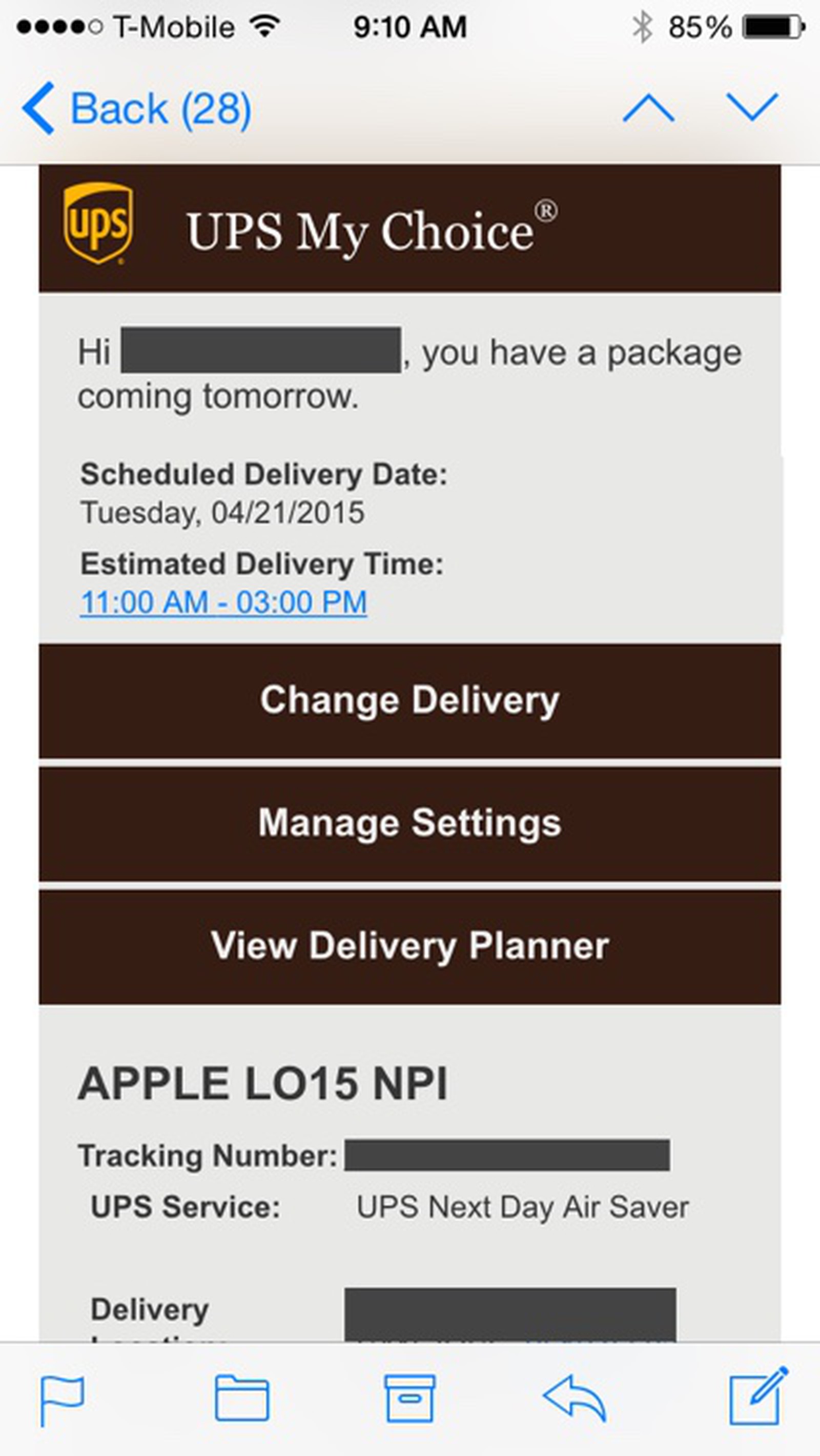 UPS Tracking Numbers Start Trickling Out to Apple Watch Customers