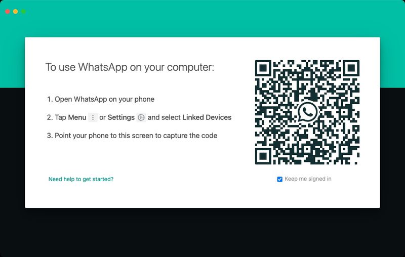 Menghubungkan WhatsApp di Mac