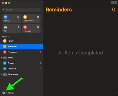 how to create reminder lists in macos 3