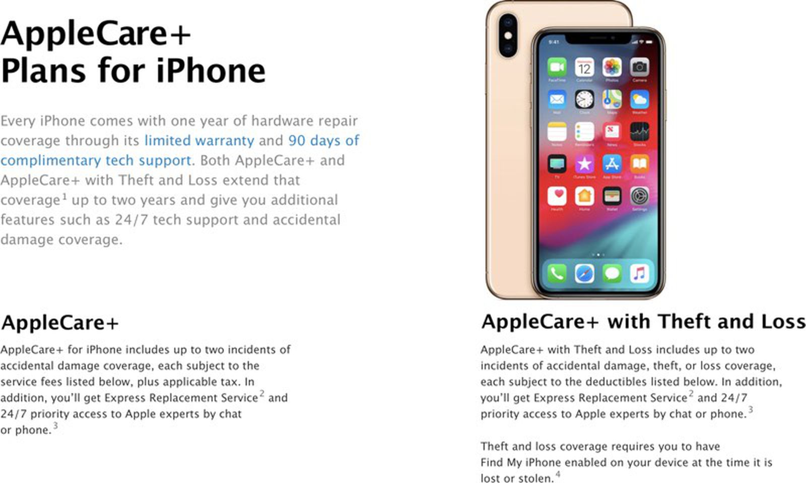 how to get apple care for new xr iphone