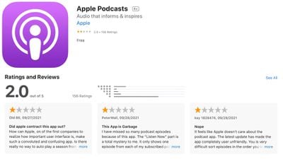 apple podcasts rating