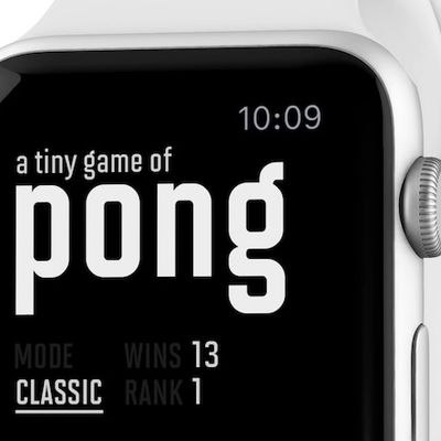 a tiny game of pong apple watch