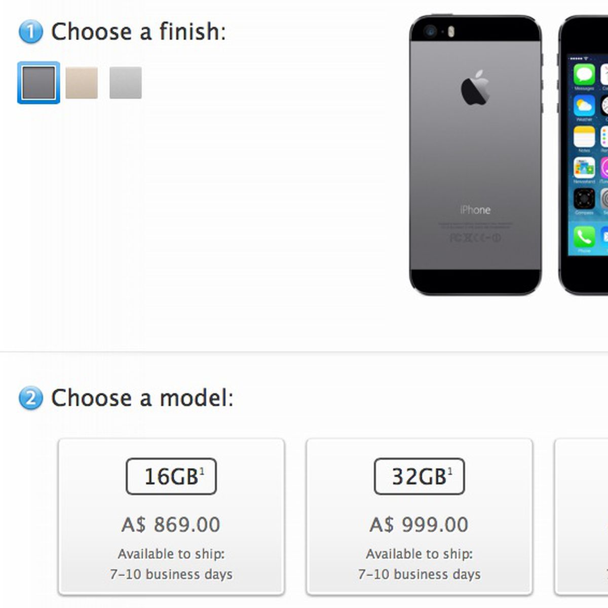 iPhone 5s Orders Launch to 7-10 Day Estimates in Australia/China