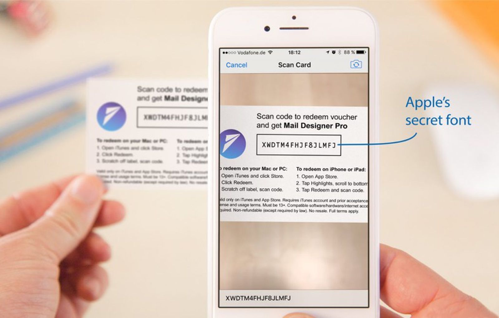 Apple's Autoscanning iTunes Card Promo Codes Work via