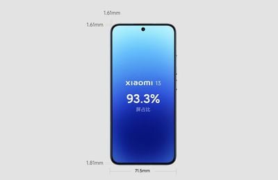 xiaomi 13 bezels - آیفون 15 پرو مکس برای باریک‌ترین حاشیه‌های گوشی‌های هوشمند، رکورد می‌زند