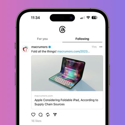 threads following tab