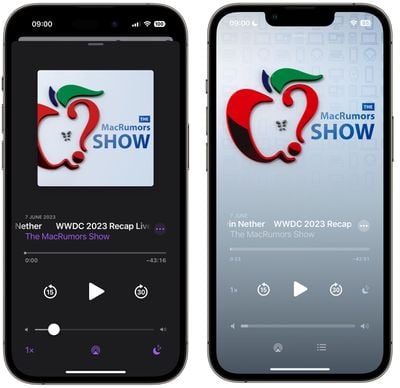 podcasts app ios 16 17 2