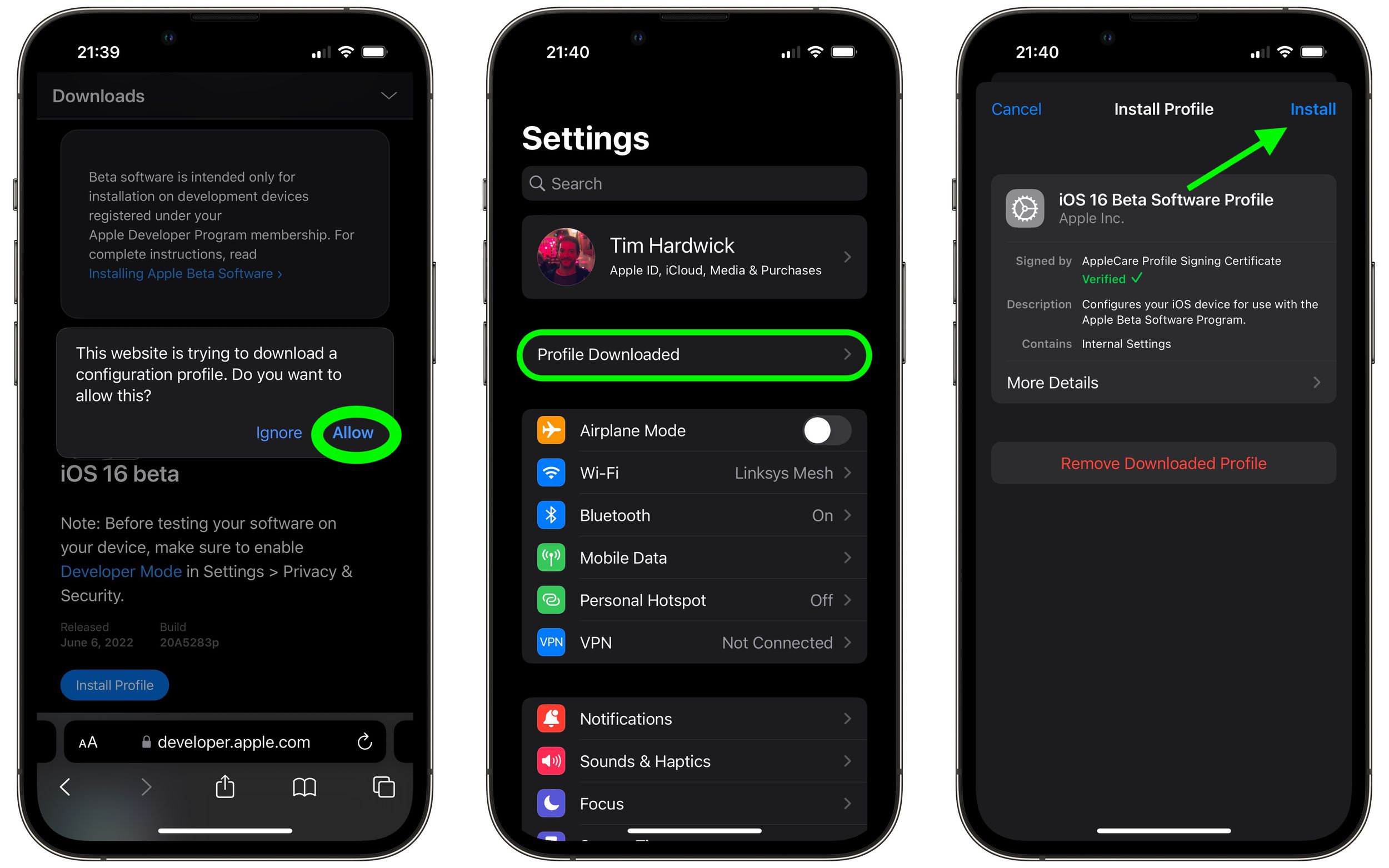 install ios 16 beta