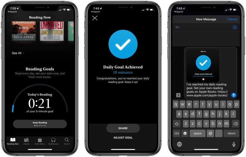 iOS 13 Reading Goals