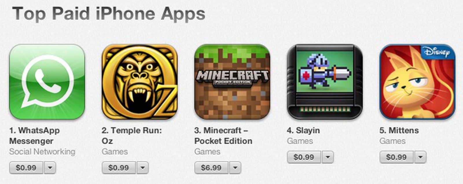 Minecraft: Pocket Edition 2 is fifth highest rated paid app on iOS