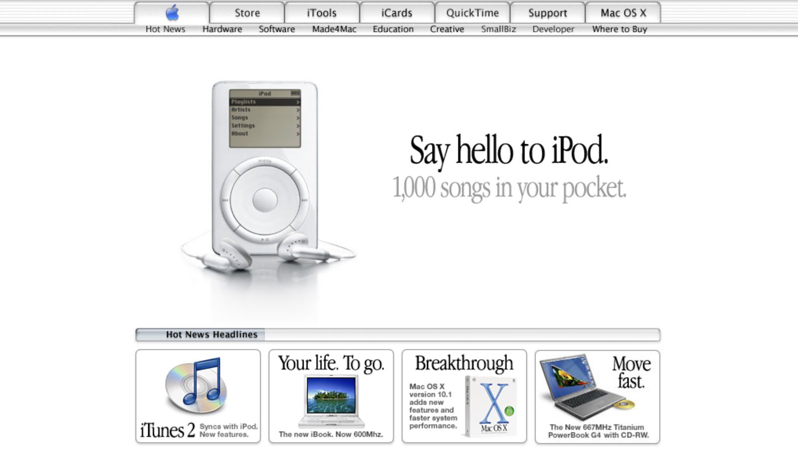 Today Marks the 20th Anniversary of Steve Jobs Introducing the iPod