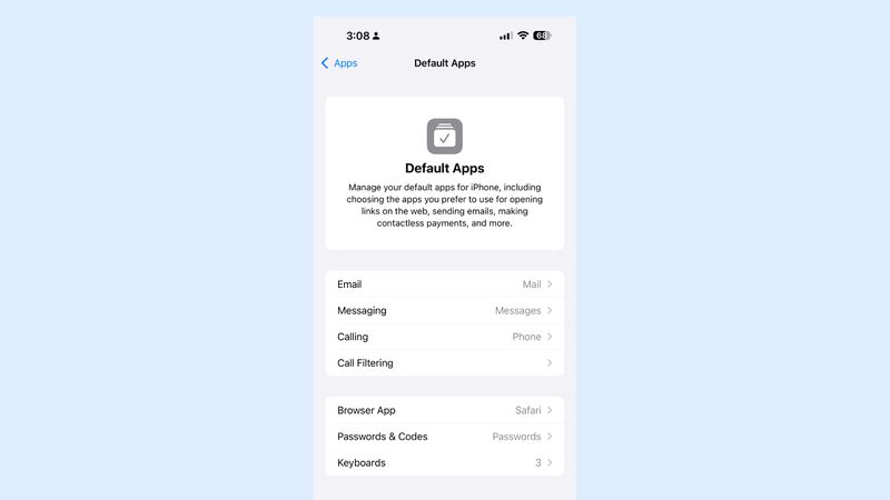 iOS 18.2 Adds 'Default' Section for Managing Your Preferred Apps ...