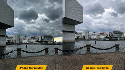 Vergelijking tussen de 15 Pro Max-telefoon en de Pixel 10