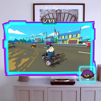 apple arcade vision pro warped kart