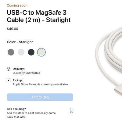 magsafe 3 cable macbook air and pro