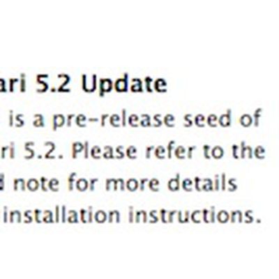 safari 5 2 dev