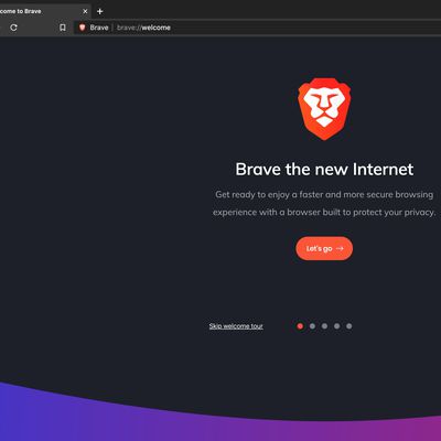 Brave Browser Welcome Page