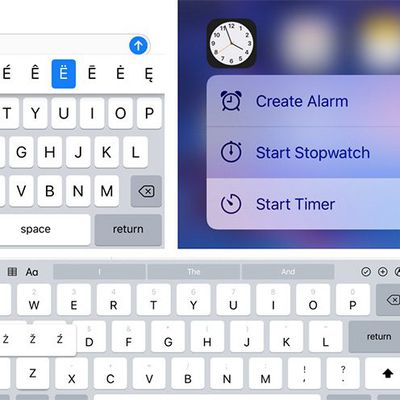 3d touch key flicks