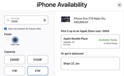 Apple Pickup iPhone Duo Australia