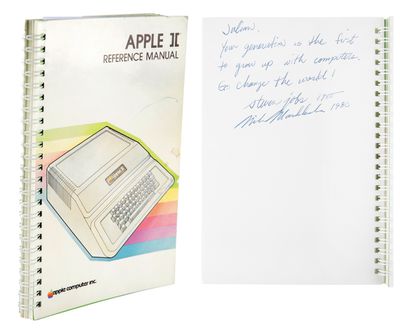steve jobs signed apple ii manual