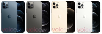 Iphone 12 Pro And Iphone 12 Pro Max Leaked In Blue Graphite Gold And Silver With Flat Edges And Lidar Scanner Macrumors