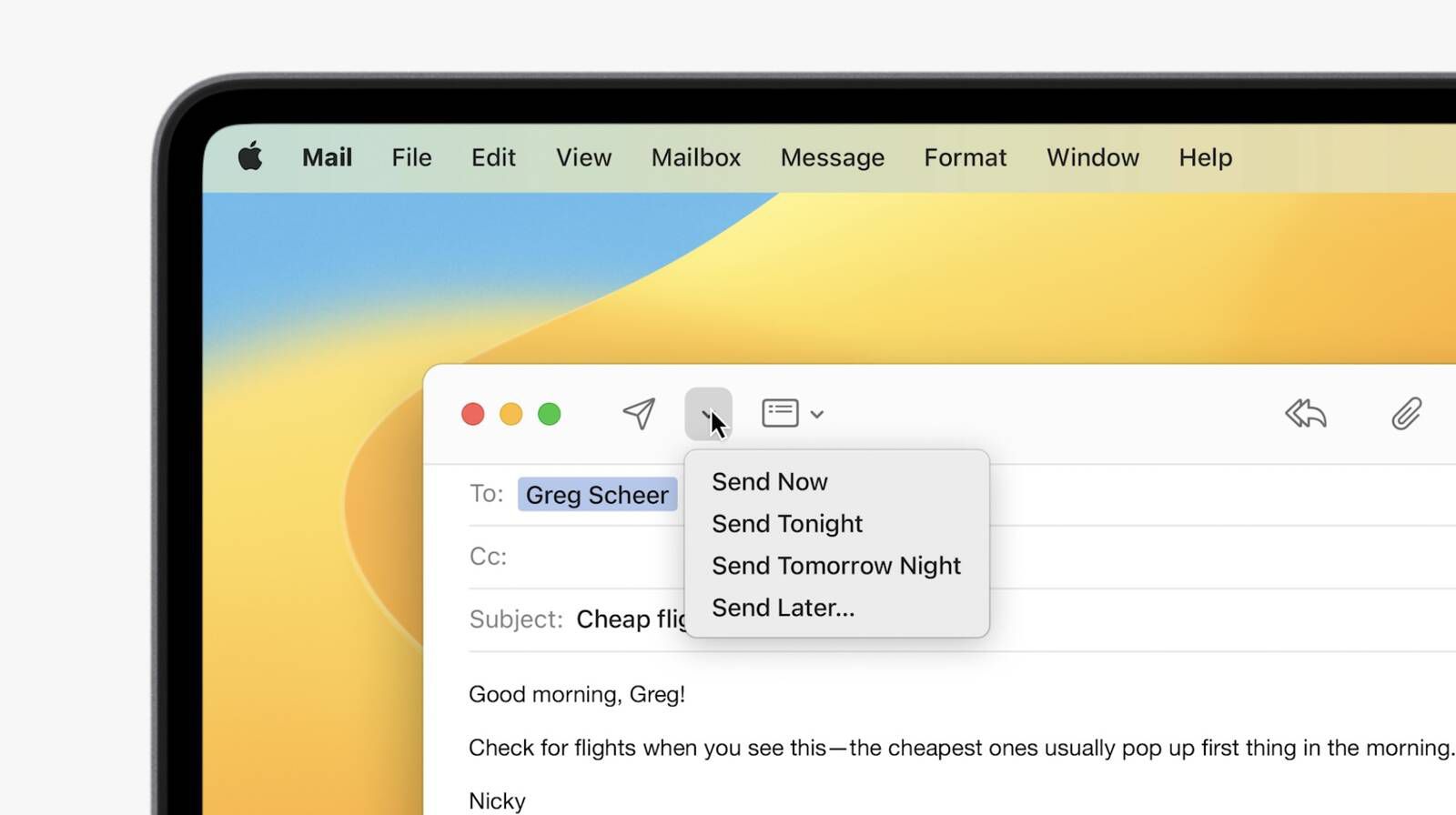 macOS Ventura mail app