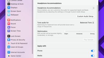 macOS Sequoia Headphone Accommodations