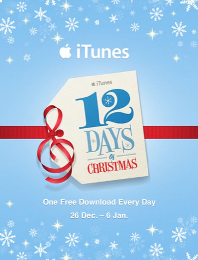 Apple Announces Free '12 Days of Christmas' Content for European iTunes