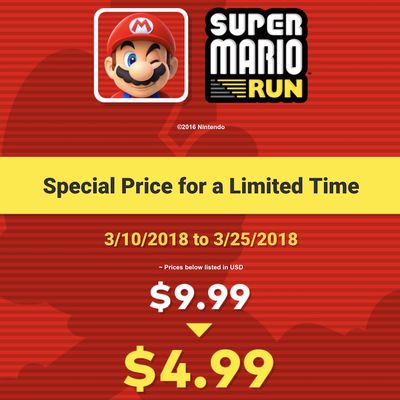 super mario run price drop 310