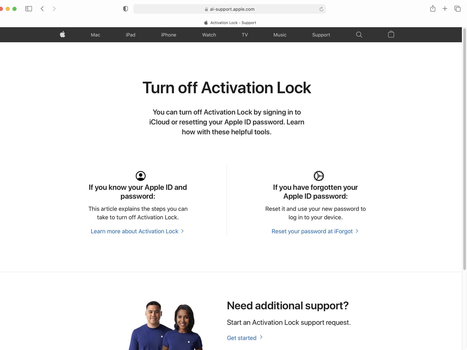 reset iphone activation lock