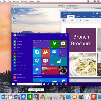 Windows 10 Tech Preview in Parallels Desktop
