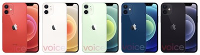 Iphone 12 And Iphone 12 Mini Leaked In Blue Red Green Black And White Macrumors