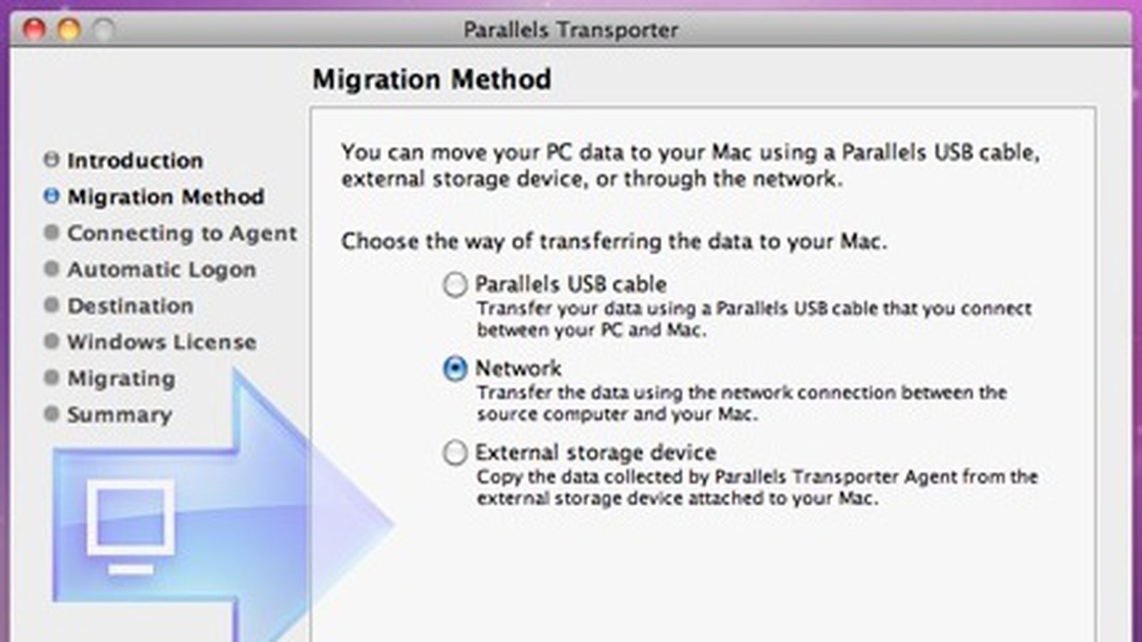 parallels for mac internet connection