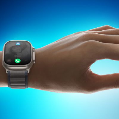 Apple Watch Ultra 2 double tap gesture 230912 Faeture Blue