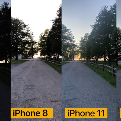 iphone camera comparison road twilight