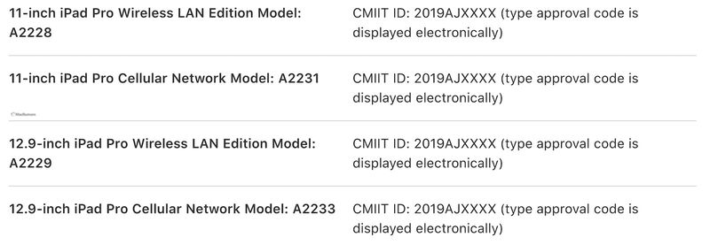 Four New iPad Pro Models Spotted in Chinese User Manual on Apple's Website [Updated]