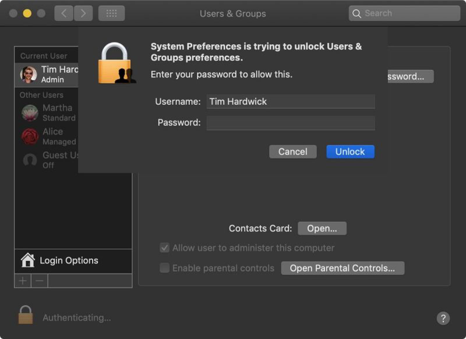 How to Turn Off Parental Controls for a macOS User Account - MacRumors