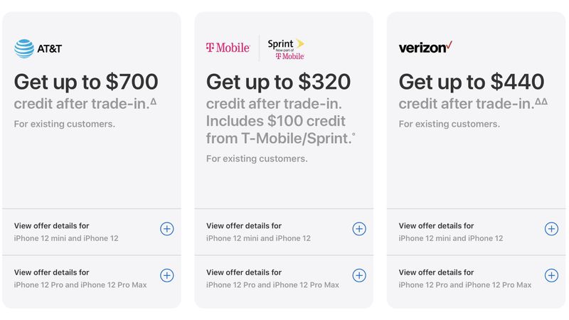Apple More Prominently Highlighting iPhone Trade-In Deals From Carriers ...