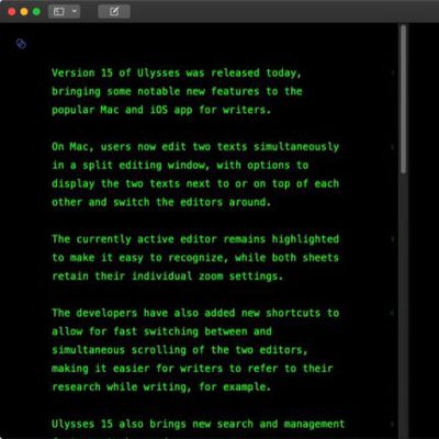 mac os text editor for writers