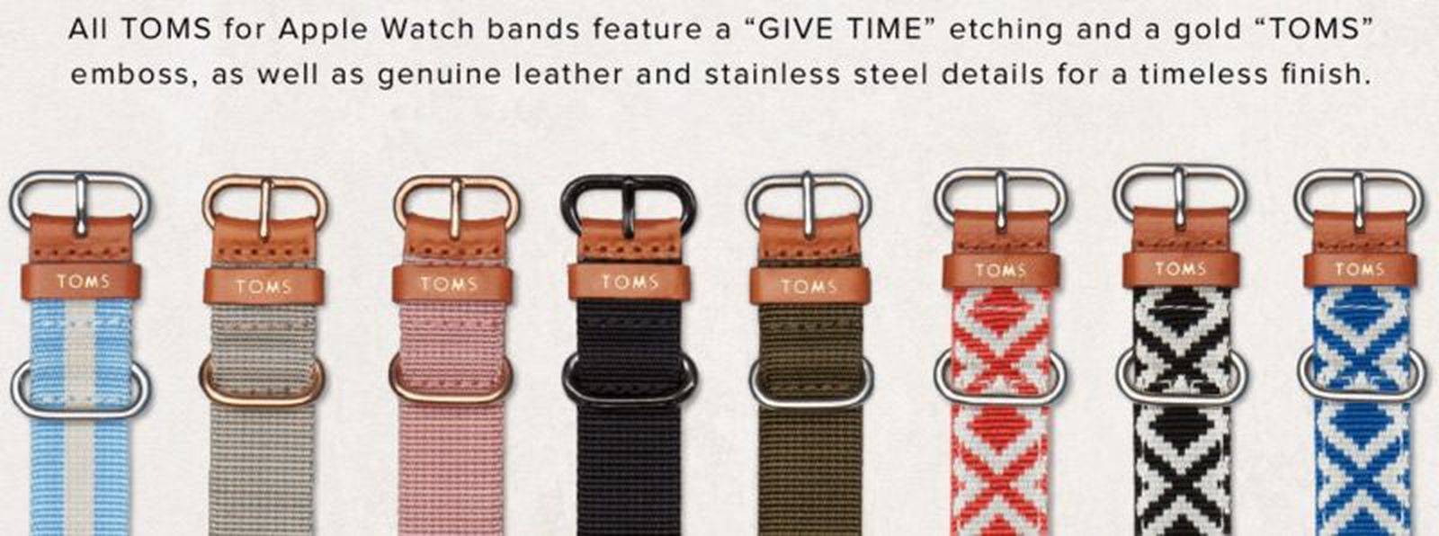 TOMS Unveils New Line of Apple Watch Bands MacRumors