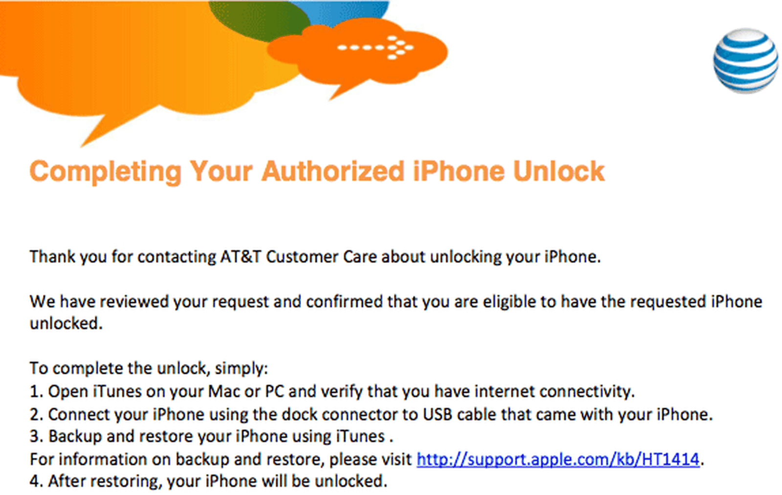 AT&T iPhone Unlocking Process Detailed, Successful for Some - MacRumors