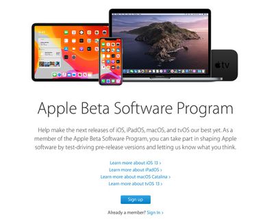 apple beta software program