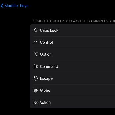 remap modifier keys ipad 2