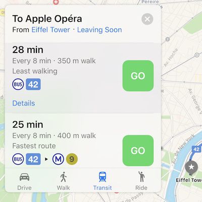 apple maps paris transit 1