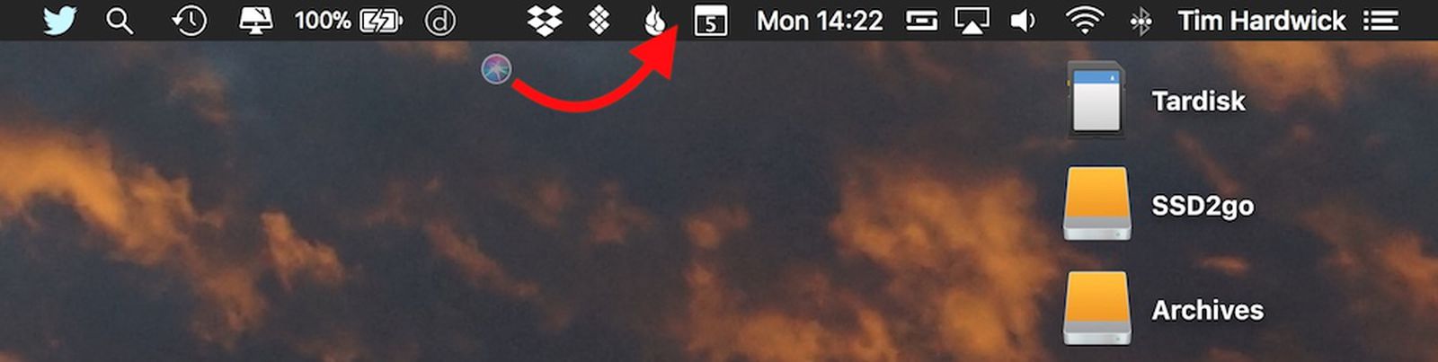 mac change magic bar for specific app