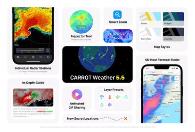 CARROT Weather Gets Redesigned Maps With 3D Globe View, Forecast Layers,  and More - MacRumors