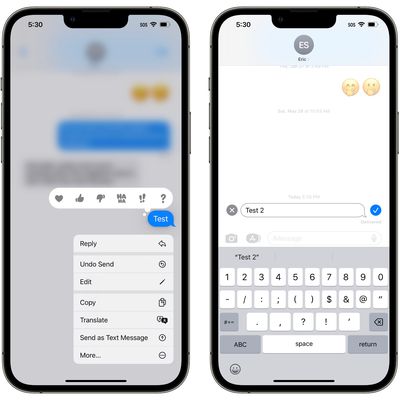 messages editing ios 16