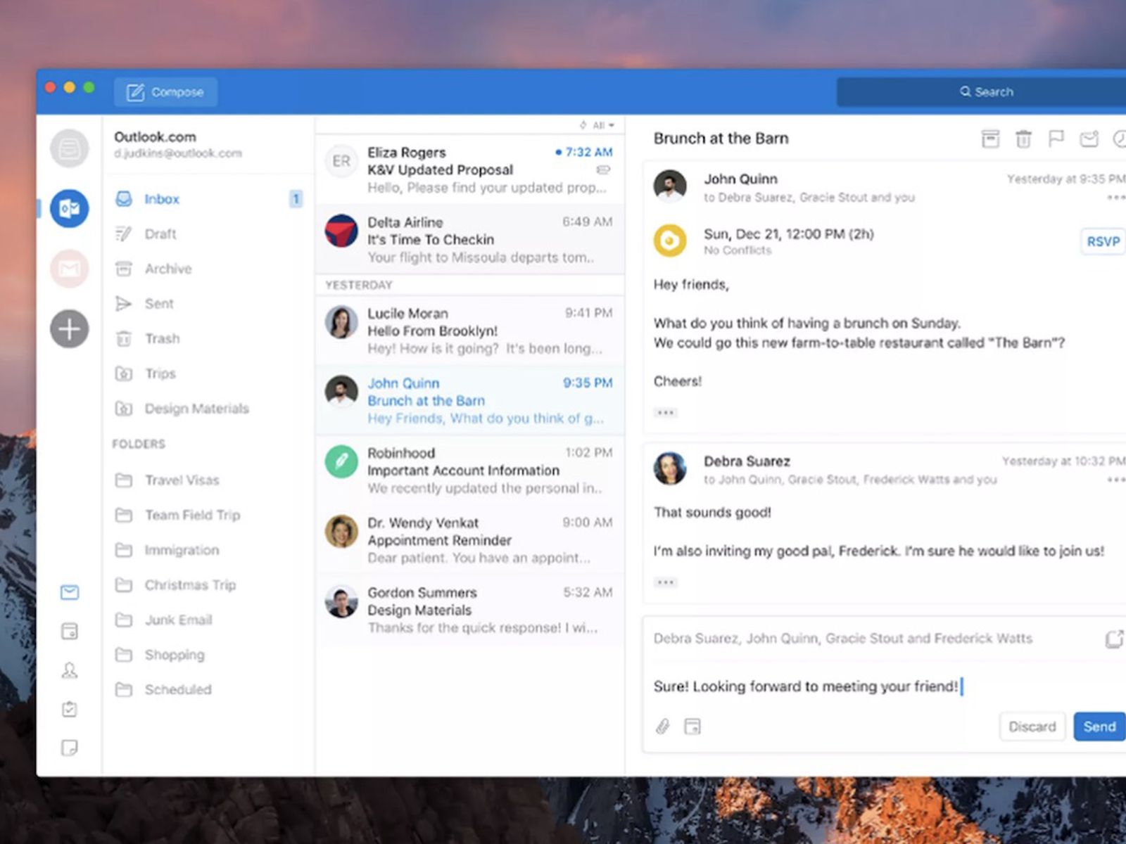 stand alone microsoft outlook email for mac