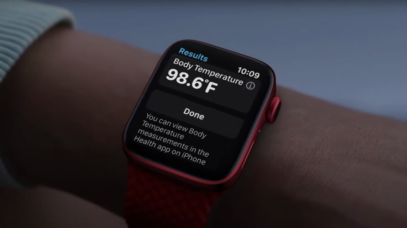 apple watch series 8 temperature test